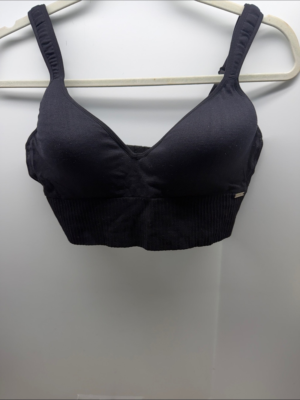 Nautica Black Longline Bralette with Wide Band